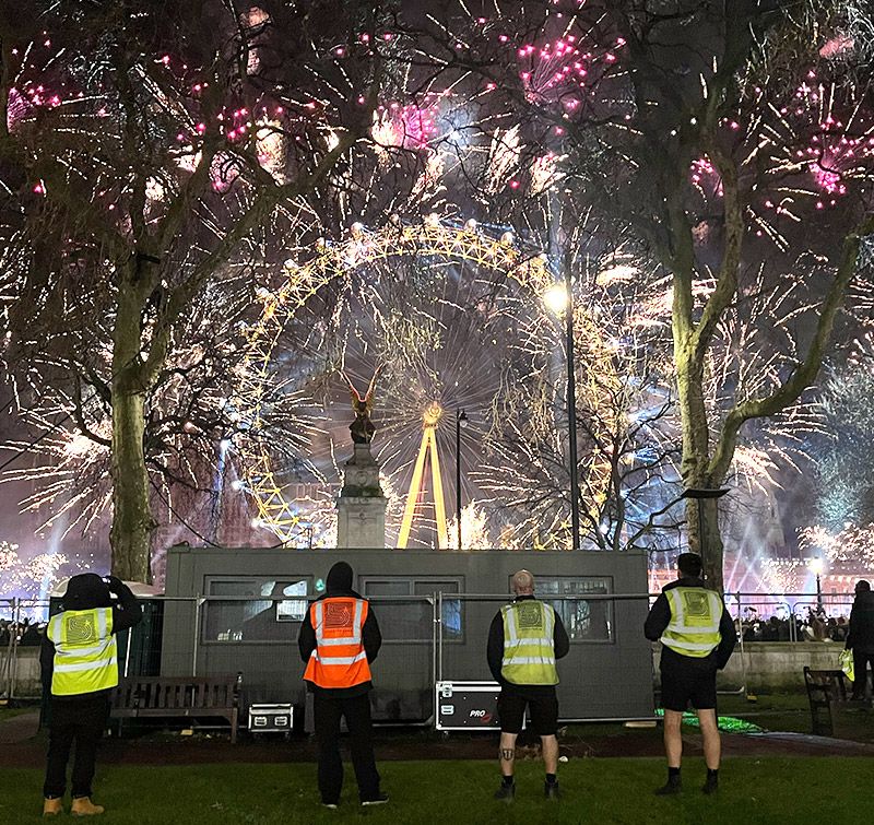 Five Star Event Group watching fireworks