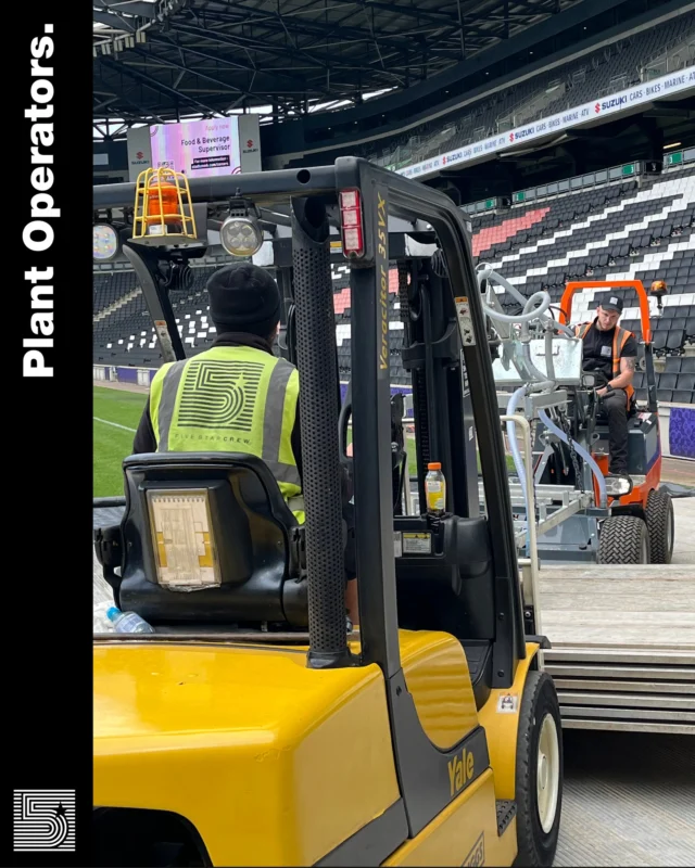 At Five Star Crew, we don’t just supply skilled Plant Operators - we train them too.

Through our in-house training division, Five Star Training, you’ll get hands-on experience and accredited training on a variety of plant, including counterbalance forklifts and telehandlers.
Looking for a flexible, well-paid role where every day is different? Join the crew and build your skills while working at some of the UK’s biggest events and venues.
.
📩 Drop us an email at joinus@fivestarcrew.co.uk to get started!
.
#fivestarcrew #crewcompany #wemakeevents #events #eventindustry #eventprofs #crewing #eventprofsuk #eventlife #eventservices #workwithus #companyculture #bestcrew #teamwork #qualityservice